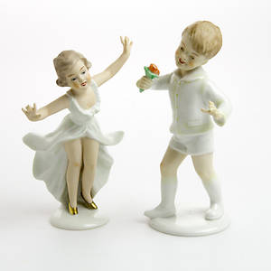 FIGURIN, 2 stycken, Wallendorf.
