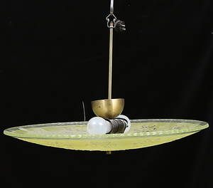 TAKPLAFOND, 1900-talets mitt, glas, diameter ca. 55 cm.