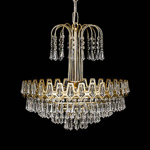 TAKLAMPA med prismor, 1900-tal.