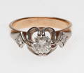RING MED DIAMANT, 18k guld, total vikt ca 5,8 gr.