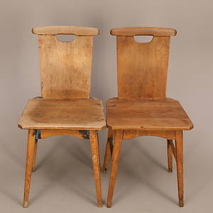 STOLAR, 2 st snarlika, ek, 18-1900-tal.