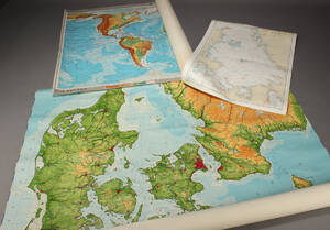 Samling danske skolekort samt en plakat 3