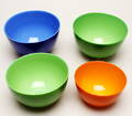 SKÅLAR, 4 st, glas, Colora, Orrefors, 1900-tal.