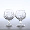 COGNACSKUPOR, 8 st, glas, 1900-tal.