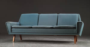 Tre-pers. sofa, uld, 1960erne, dansk møbelproducent