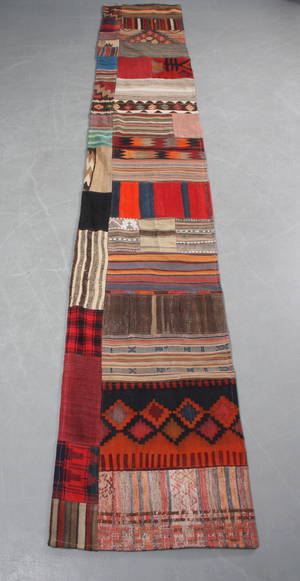 Persisk Patchwork Kelim, løber 465 x 76 cm