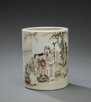 Kinesisk penselbæger af porcelæn, 1900-tallet