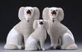  Tre Staffordshire hunde af fajance 3 