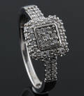 18K White Golden Diamond ring approx.0.52ct