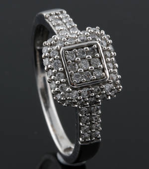 18K White Golden Diamond ring approx.0.52ct