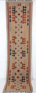 Uzbekisk handvävd kelim, mått 312x83 cm.