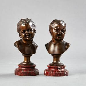 Byster 2 st patinerad brons