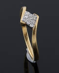18K Yellow Gold Diamond ring approx. 0.10ct