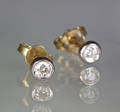 Paar Brillantohrstecker total ca. 0.34 ct.  2 
