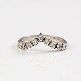 Ring 18 k vitguld briljanter