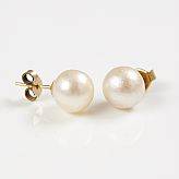 Örhängen 1 par guld odlad pärla