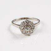 Ring 18 k vitguld briljanter