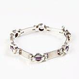 Armband sterlingsilver ametister