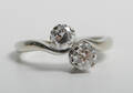 Kgl. Hofjuverler. A. Dragsted, ring med 2 brillanter, ca. 0.50 ct