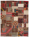 Handknuten persisk matta, patchwork 300 x 225 cm