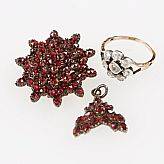 Ring 18 k guld och silver diamanter