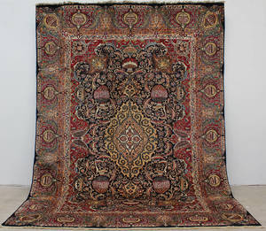 Matta, figural Kashmar. Nordöstra Persien. 286 x 390.