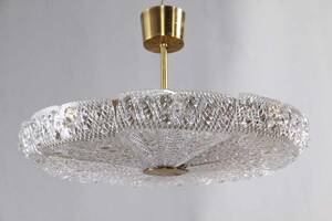 Carl Fagerlund for Orrefors. Pendel, messing og glas, 1960erne Denne vare er sat til omsalg under nyt varenummer 4967961