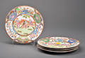 Fire kinesiske tallerkener af porcelæn 4