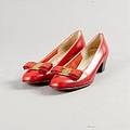 Pumps Salvatore Ferragamo, rött skinn