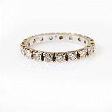 Helalliansring 18 k vitguld briljanter