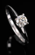 Brillant solitairering - ca. 0.50 ct.