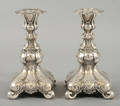 1 par ljusstakar, silver, barockstil