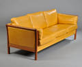 Dansk møbelarkitekt, tre-pers. Lædersofa.
