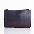 Céline, Solo Clutch Pouch i bläckblått o rött