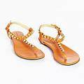 Balenciaga, sandaler i orange med remmar med nitar