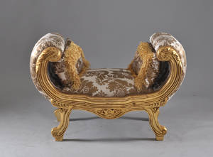 Förgylld Bed-End-Bench