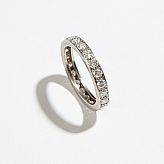 Helalliansring 18 k vitguld briljanter