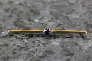 BROSCH med blå sten, guld, 18 k, 2,3 g