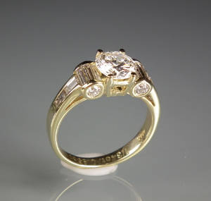 Brillant-Diamantring ca.  2.19 ct.