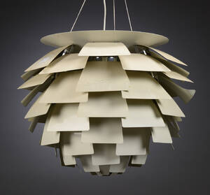 Poul Henningsen. Pendel, Koglen, hvidt, Ø 84 cm Denne vare er sat til omsalg under nyt varenummer 4344589