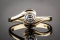 Brillantring af guld 18 kt., solitairering, ca. 0.30 ct.