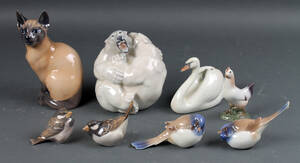 Samling royal Copenhagen og BG figurer med dyr 8
