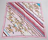 Hermès scarf i foulardsiden ljusrosa botten