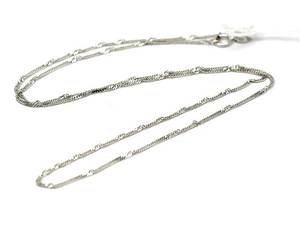 Halskedja Singapore, vitguld