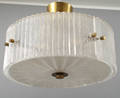 Taklampa, glas sannolikt Orrefors, 1900-talets mitt