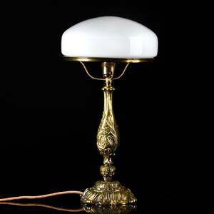 Bordslampa Mässing Glas 1900-tal