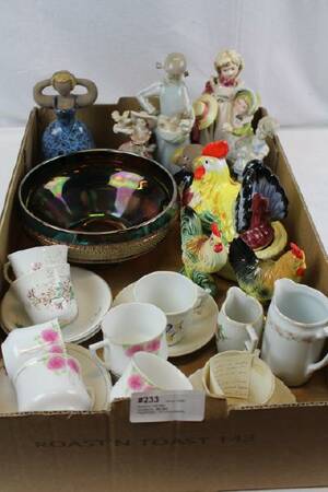 FIGURINER, LYSTERGLASSKÅL, PORSLIN