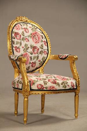 Armstol, rokokostil 1800 tallet