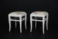 TABURETTER, ett par, vitmålade
