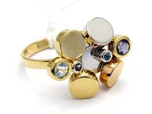 Ring tvåfärgad 18K